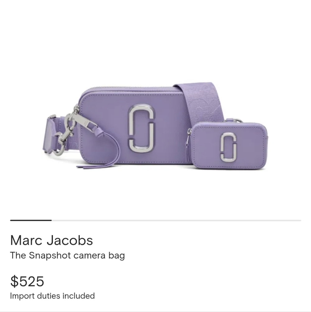 Marc Jacobs Utility Camera Lavender Bag